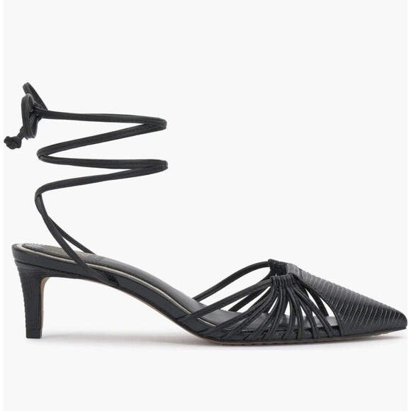 Vince Camuto Kota Ankle Wrap Pointed Toe Pump – Women’s Size 9M Black Brand New - Picture 3 of 6